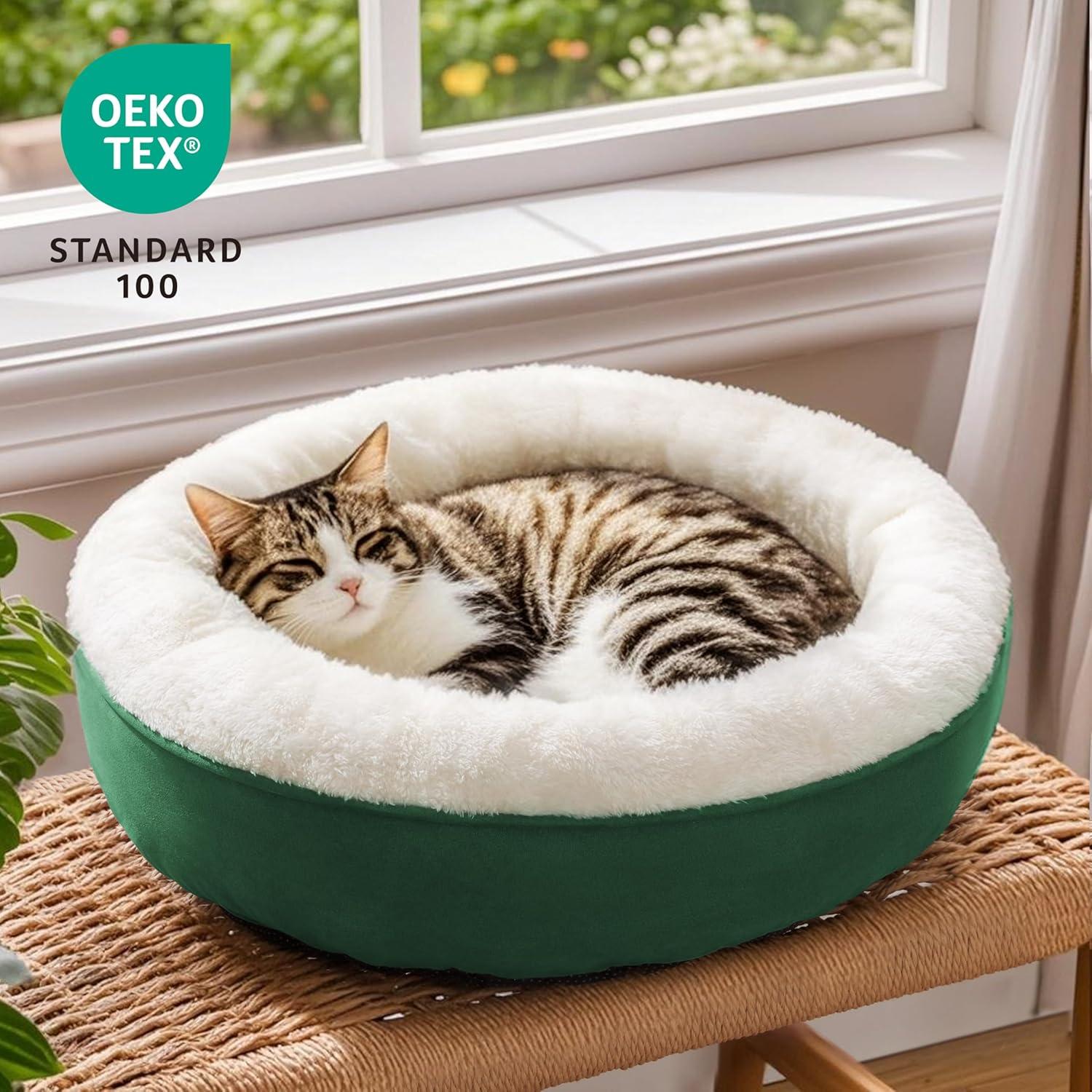 Archie & Oscar™ Round Donut Cat And Dog Cushion Bed, 20In Pet Bed For Cats Or Small Dogs, Anti-Slip & Water-Resistant Bottom, Super Soft Durable Fabric Pet Beds, Washable Luxury Cat & Dog Bed