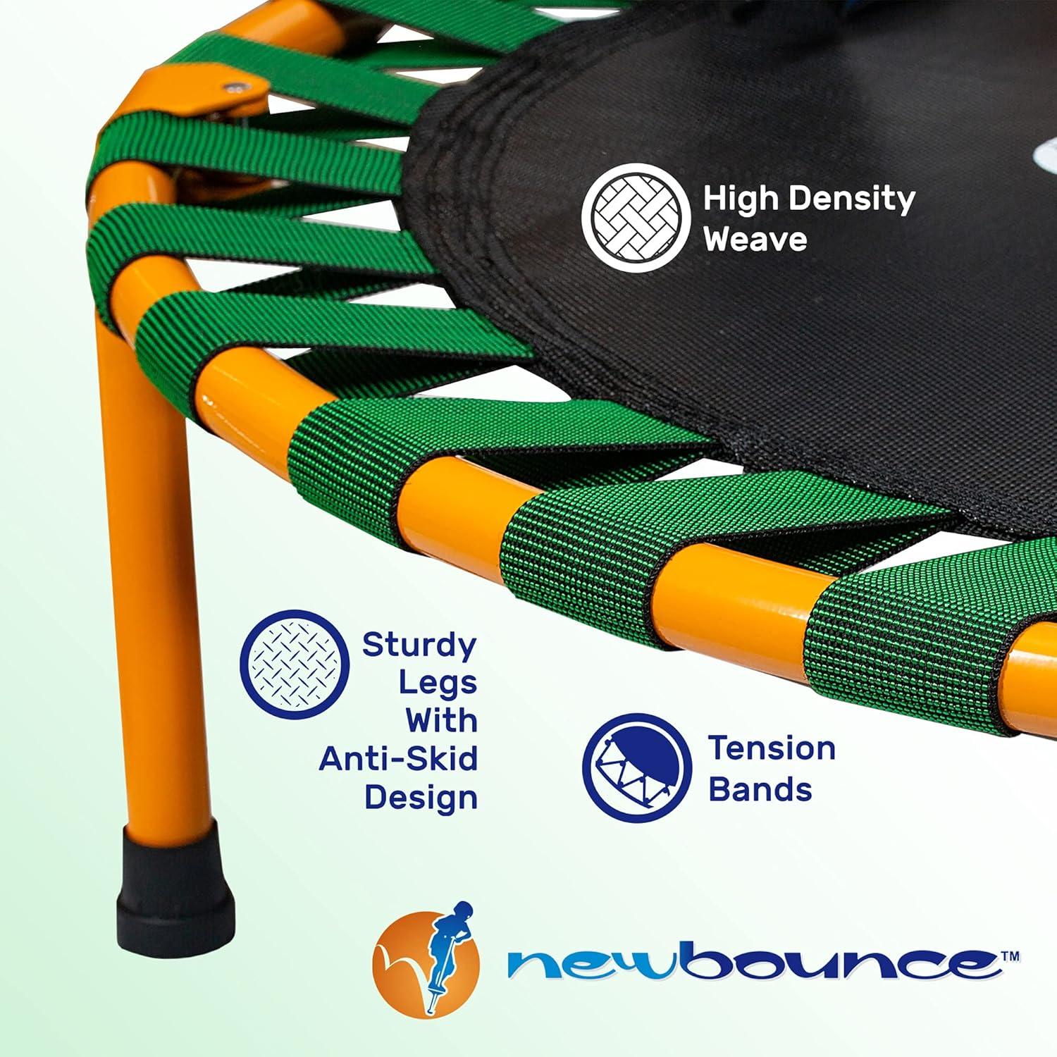 New Bounce 36" Foldable Mini Trampoline with Handlebar - Max of 150 Lbs