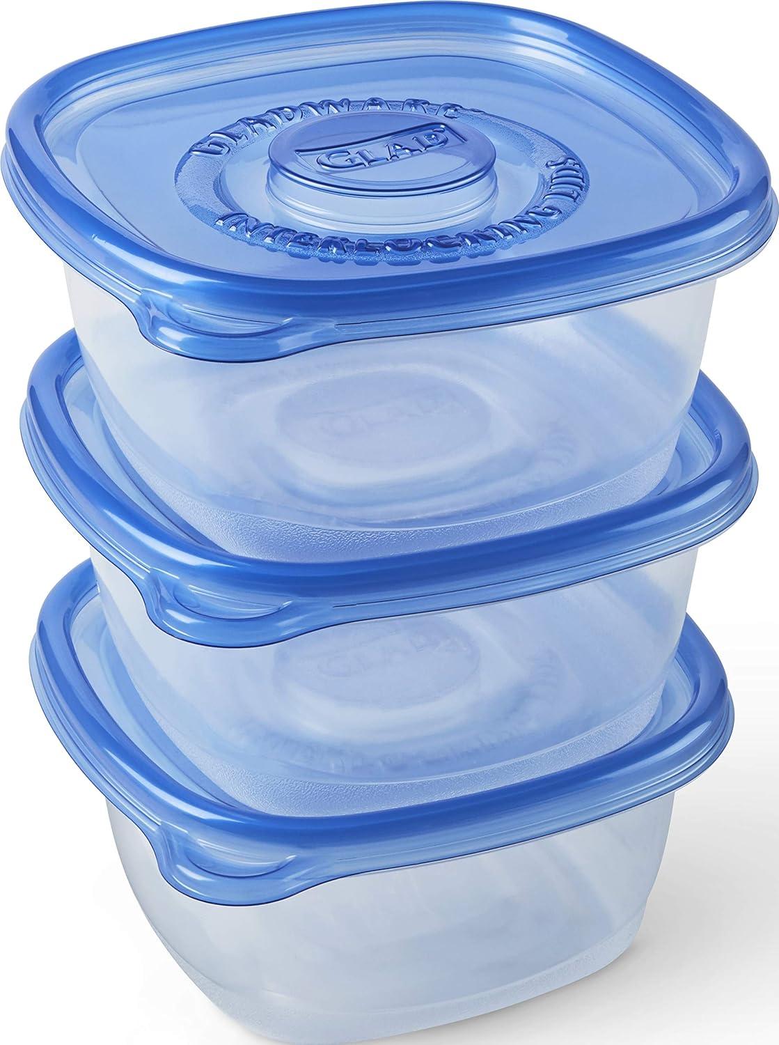 Clear BPA-Free Plastic Tall Square Lunch Containers Set