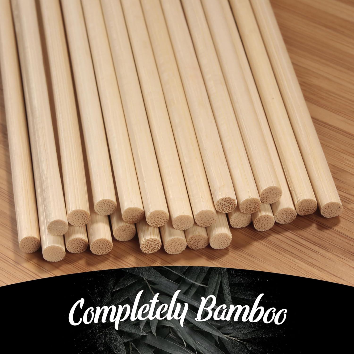 BambooMN 5mm Sharp-Point Multipurpose Food Bamboo Skewers - 21" (53cm) - 100 Pieces