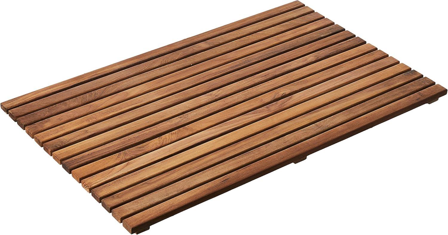 Zen Teak Wood Spa Shower Mat with Oiled Finish