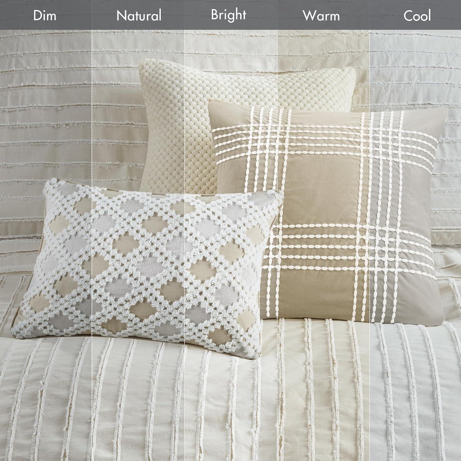 Madison Park Signature Madison Park Signature Essence Oversized Cotton Clipped Jacquard Comforter Set