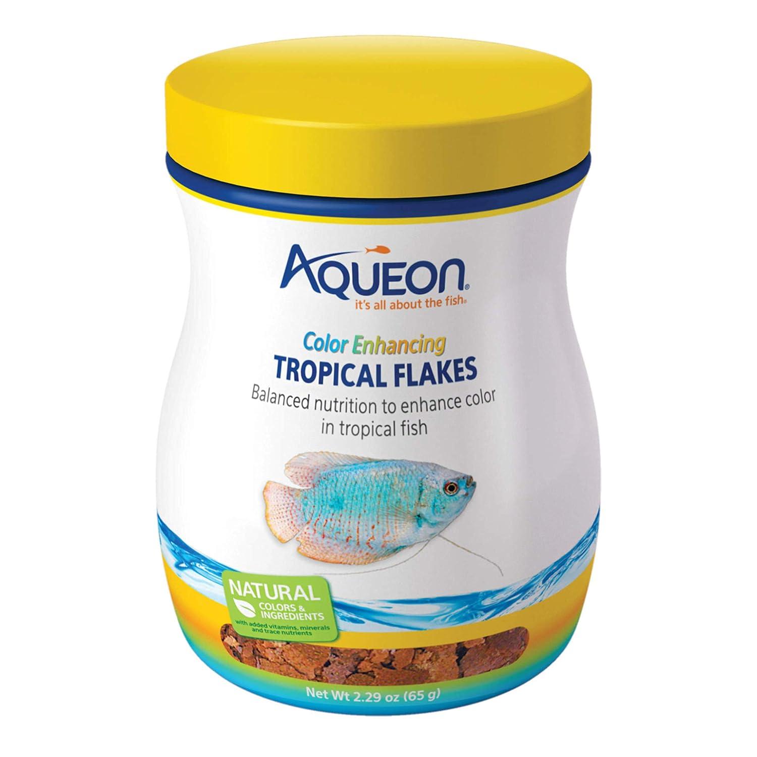 Aqueon Color Enhancing Tropical Flakes Fish Food