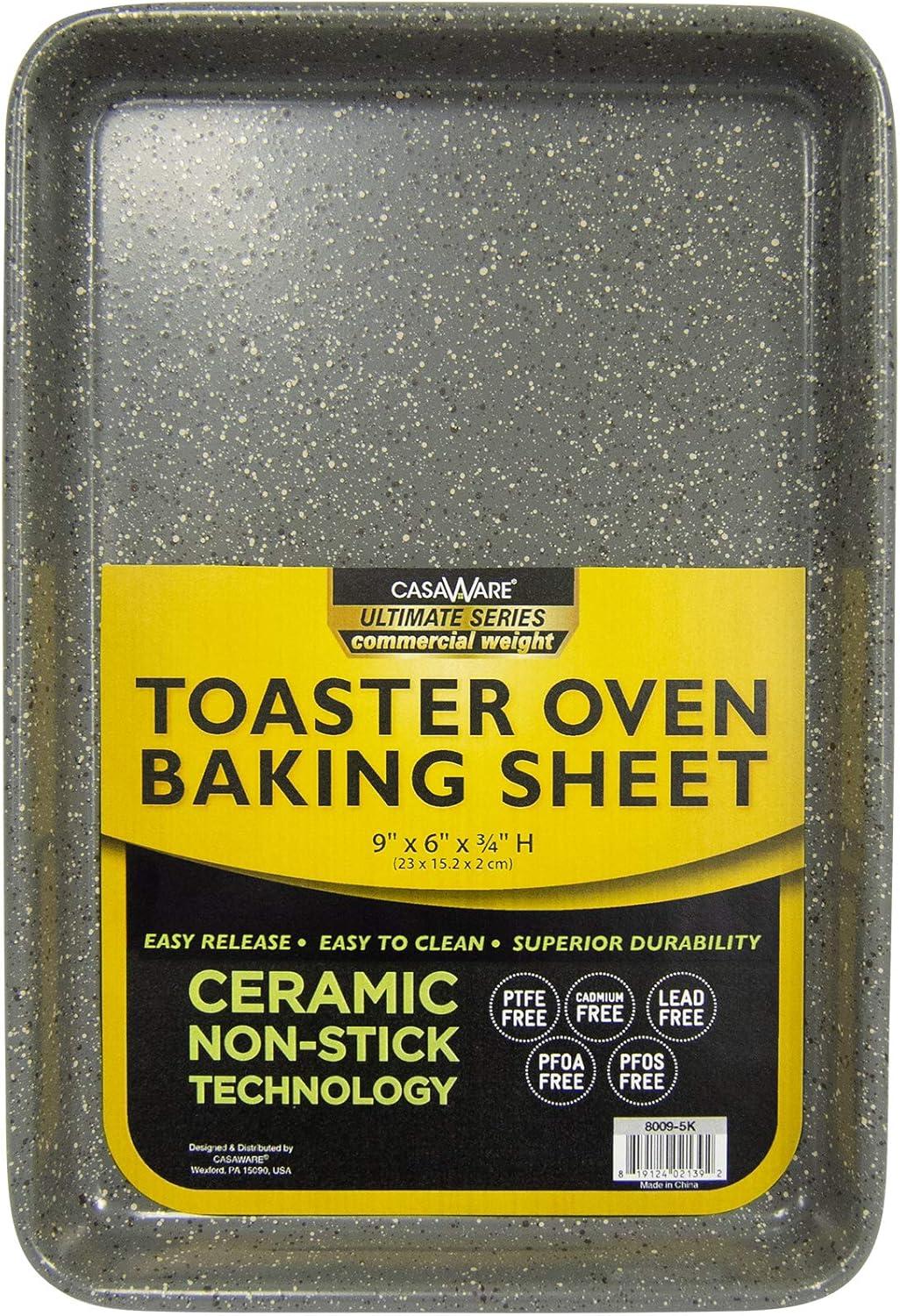 Silver Granite Non-Stick Ceramic Toaster Oven Baking Sheet