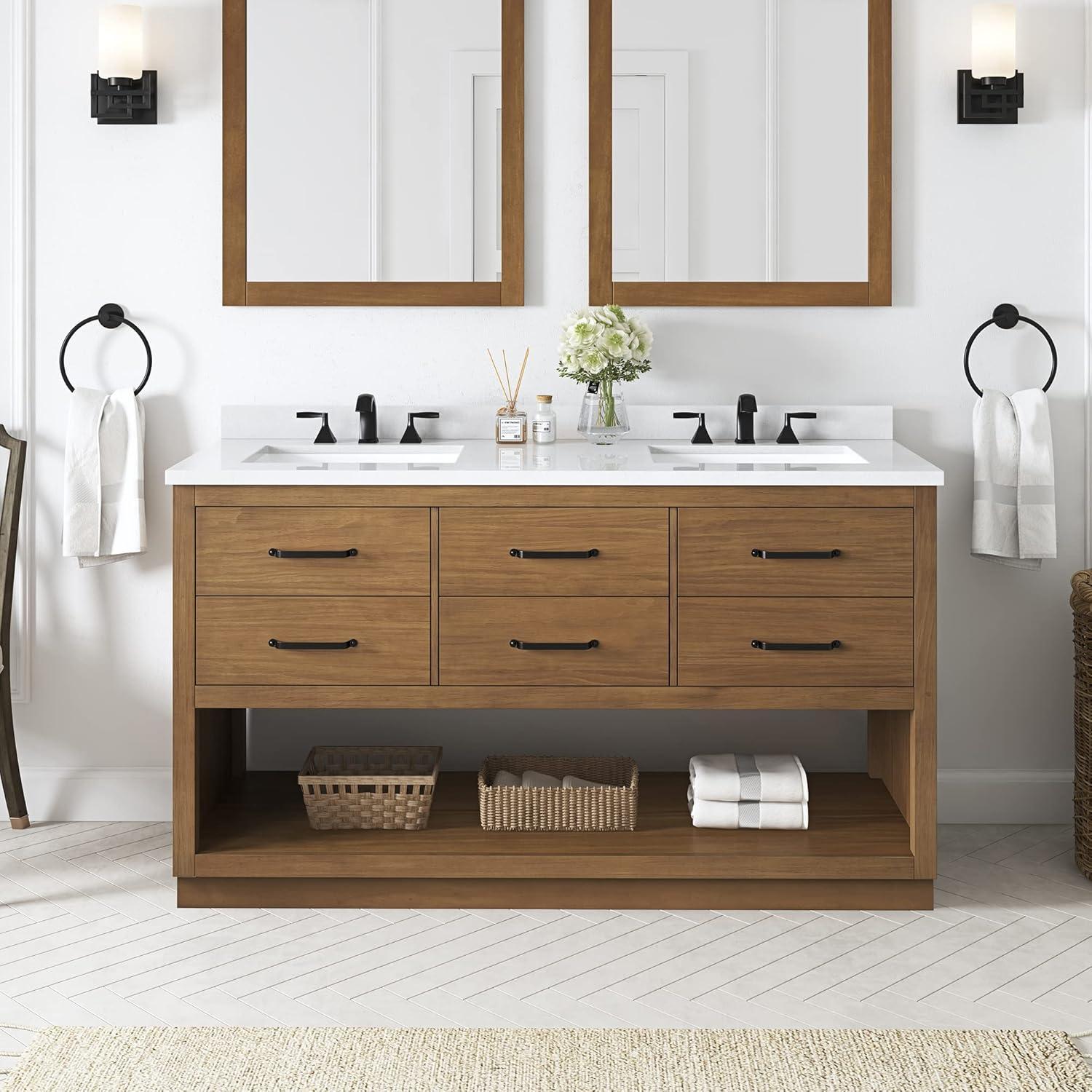 Carran 60" Double Bathroom Vanity Set