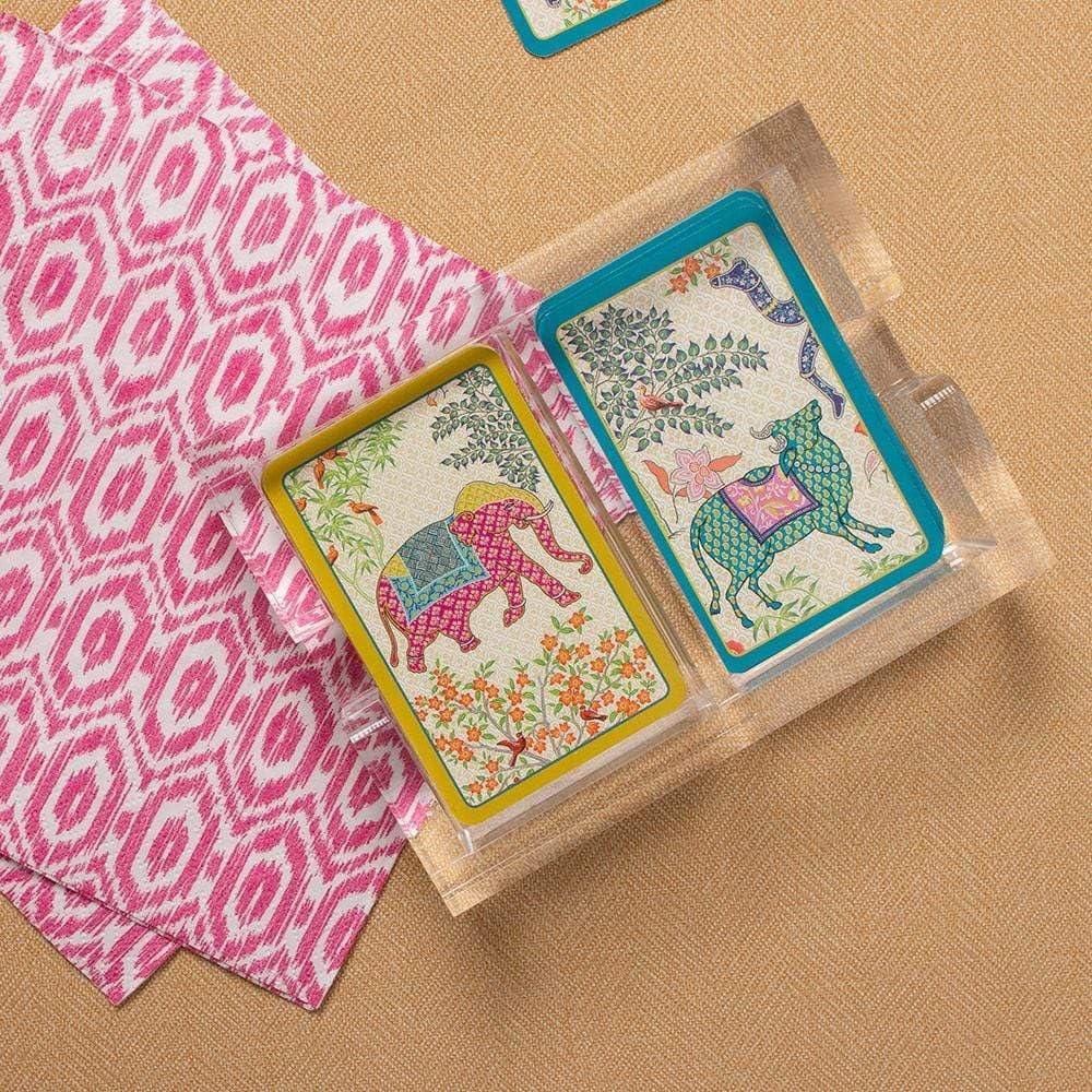 Entertaining with Caspari Acrylic Playing Card Holder