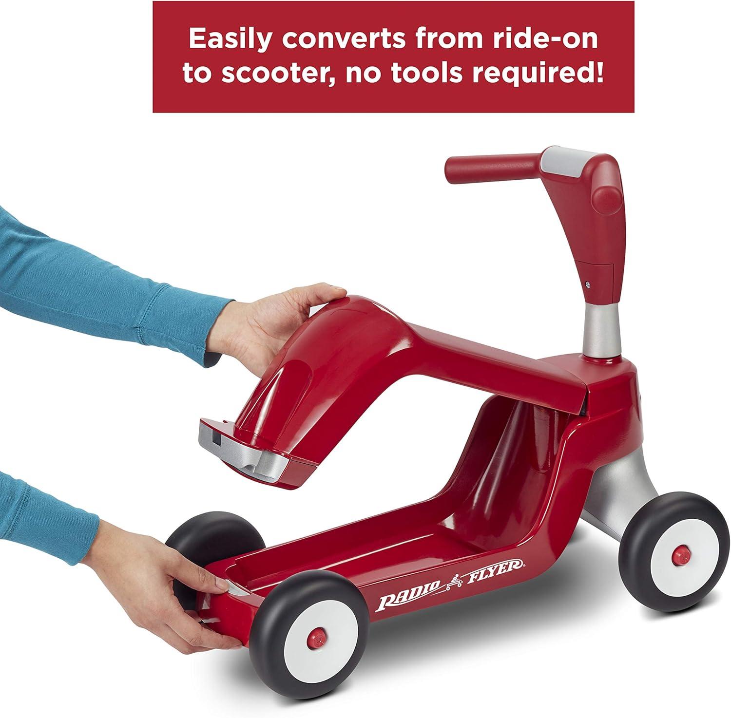 Radio Flyer Scoot 2 Scooter - Red: Steel & Plastic, Ages 1-4, 44.1 lbs Capacity