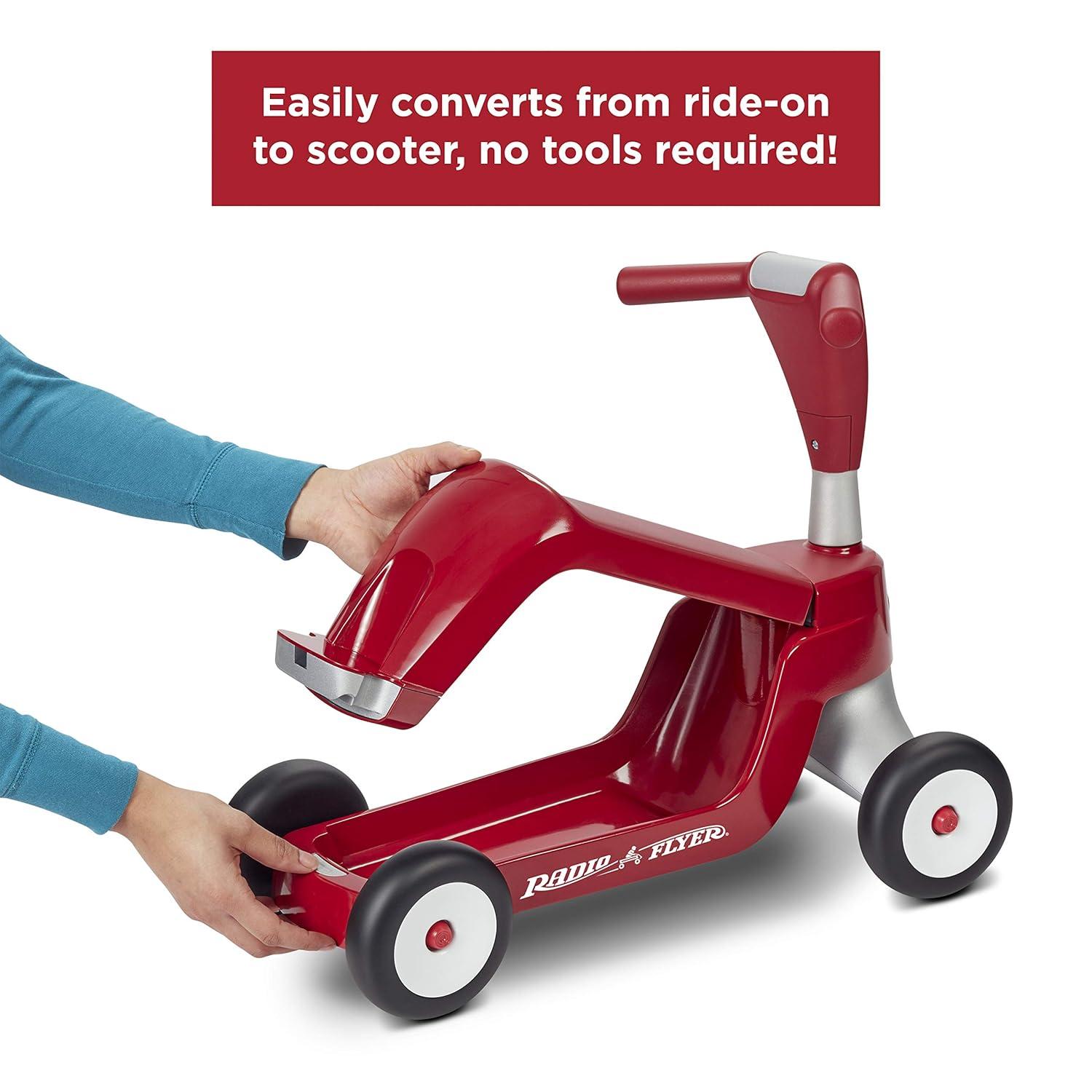 Radio Flyer Scoot 2 Scooter - Red: Steel & Plastic, Ages 1-4, 44.1 lbs Capacity