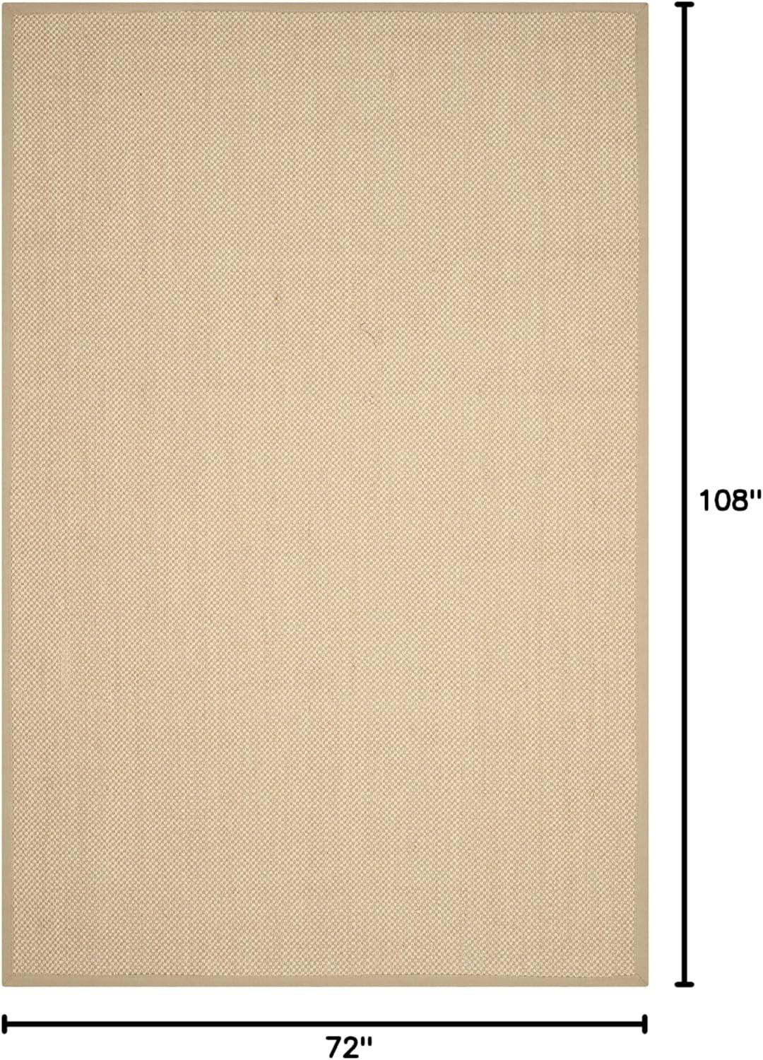 Natural Fiber NF141 Power Loomed Indoor Area Rug - Maize/Linen - 6'x9' - Safavieh