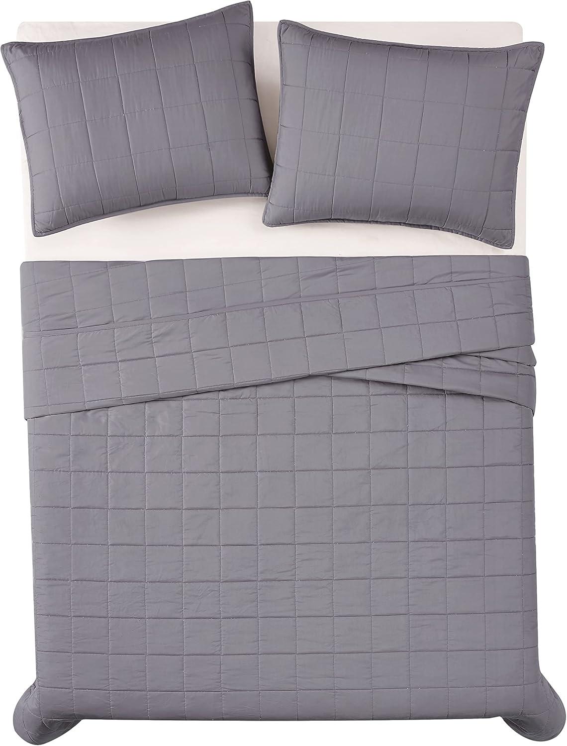 London Fog London Fog Garment Wash Solid Quilt Set