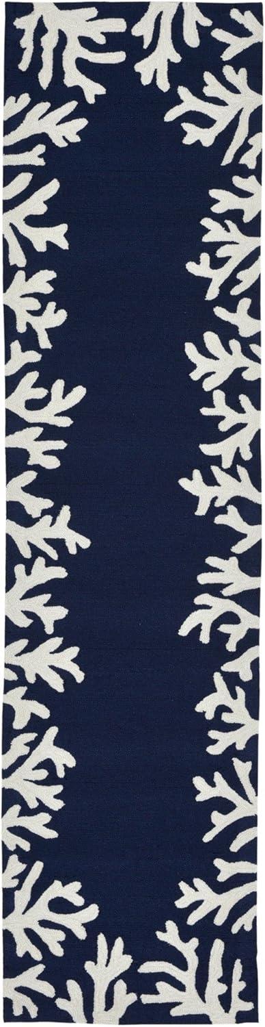 Liora Manne Capri Area Rug Navy Indoor Outdoor Weather Fade Resistant 6x9