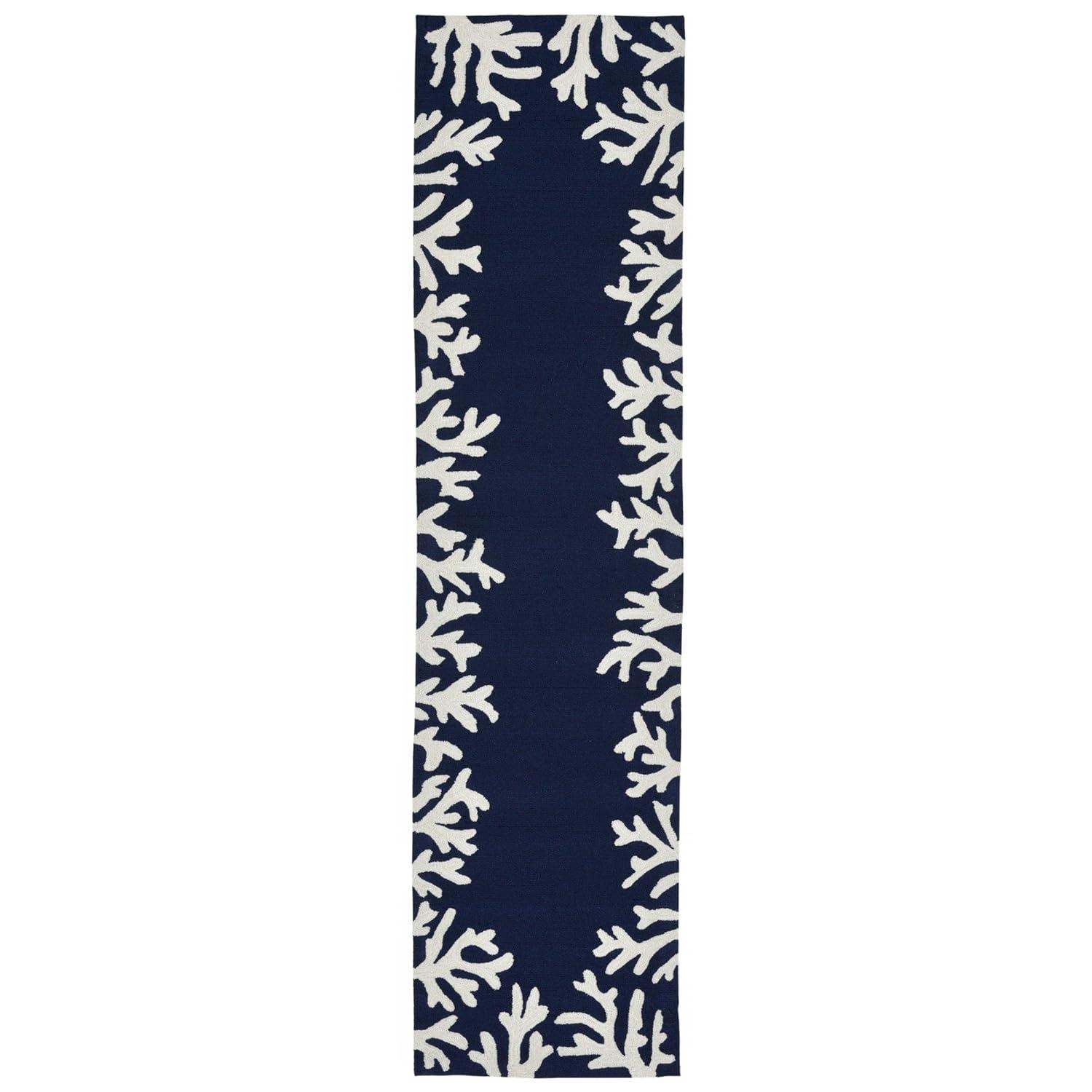 Liora Manne Capri Area Rug Navy Indoor Outdoor Weather Fade Resistant 6x9