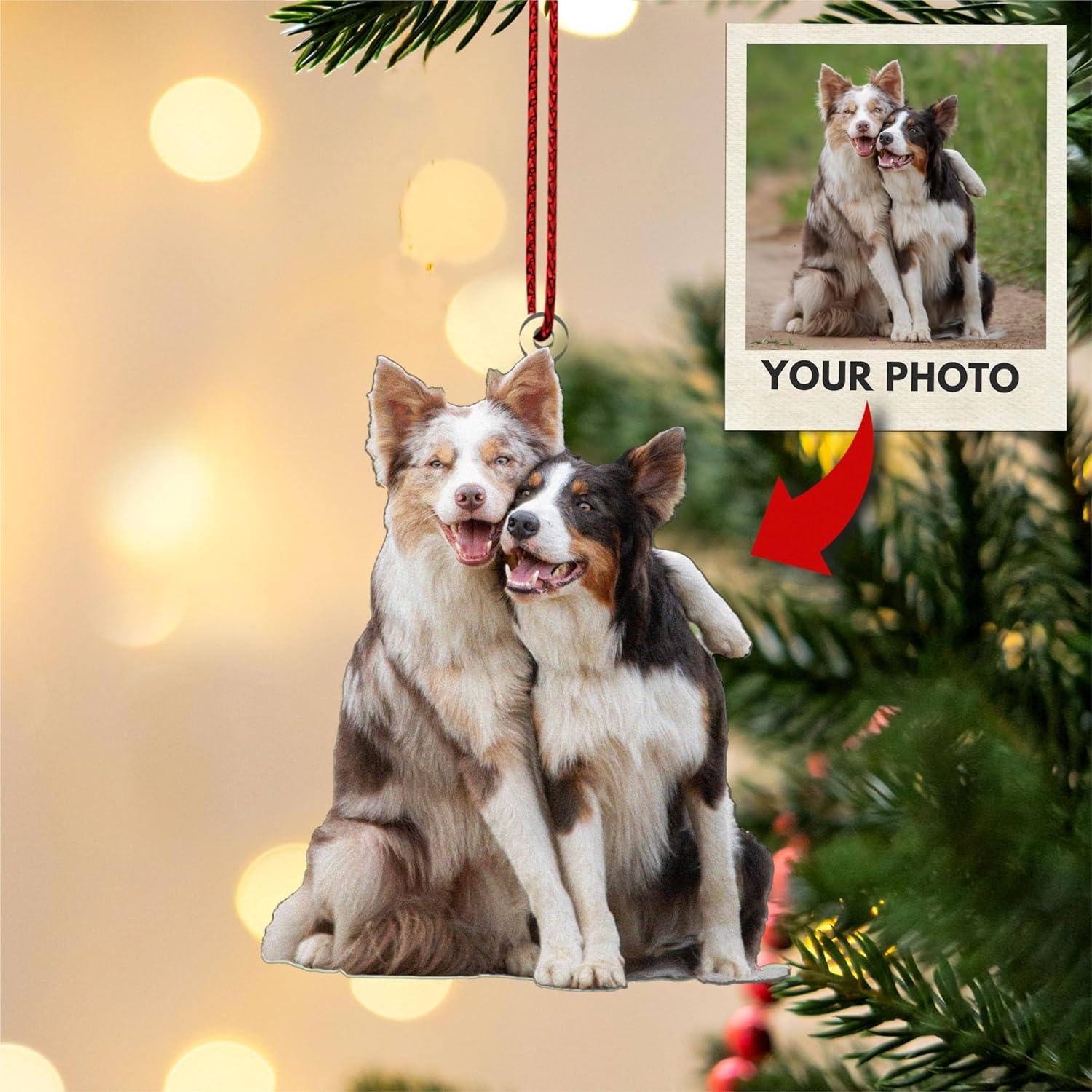 Customization Mill Personalized Your Photo Ornament, Customized 2D Photo Ornaments, Double-Sided Print, Custom Christmas Ornaments, Personalized Christmas Ornaments for Christmas Tree