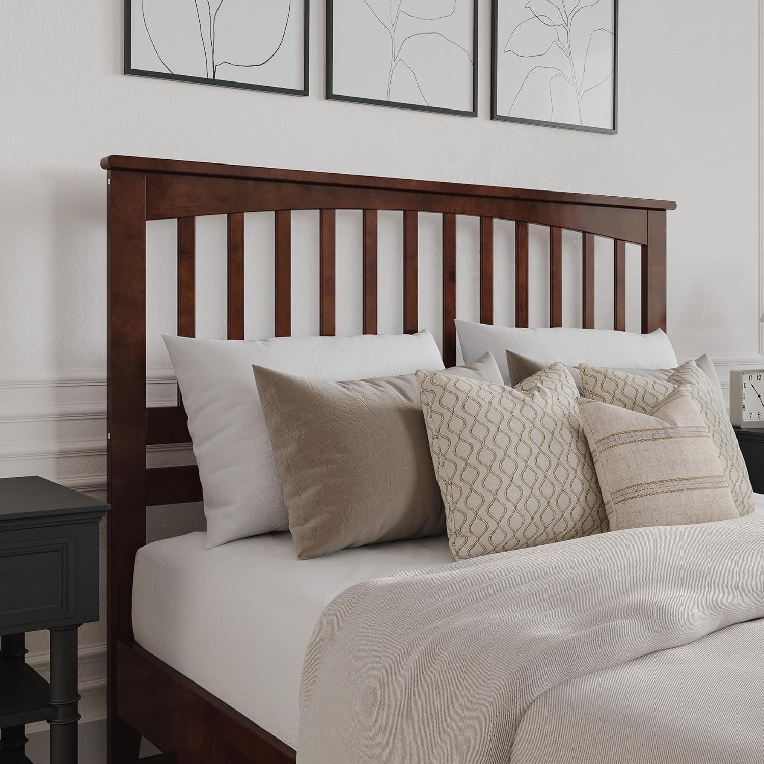AFI Furnishings Mission Queen Headboard with Turbo Charger in Walnut