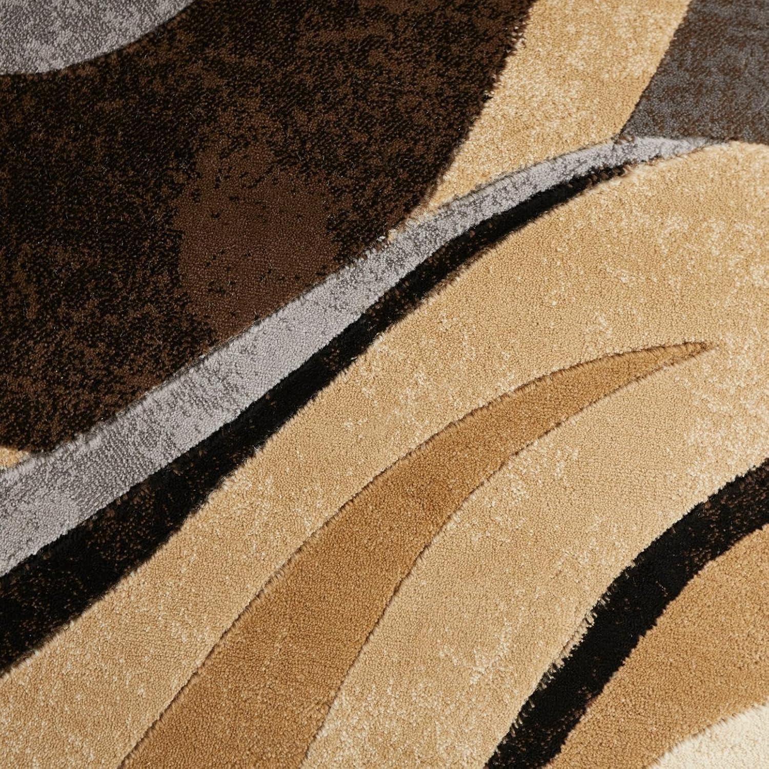 Home Dynamix Slade Contemporary Abstract Area Rug, Brown/Grey, 7'10"x10'6"
