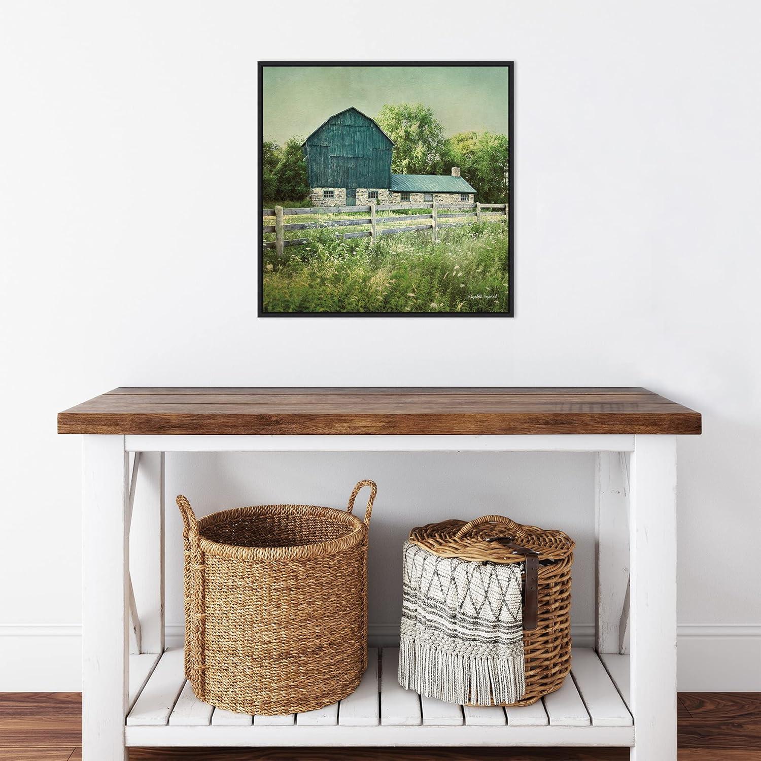 Amanti Art Blissful Country III (Barn) by Elizabeth Urquhart Framed Canvas Wall Art