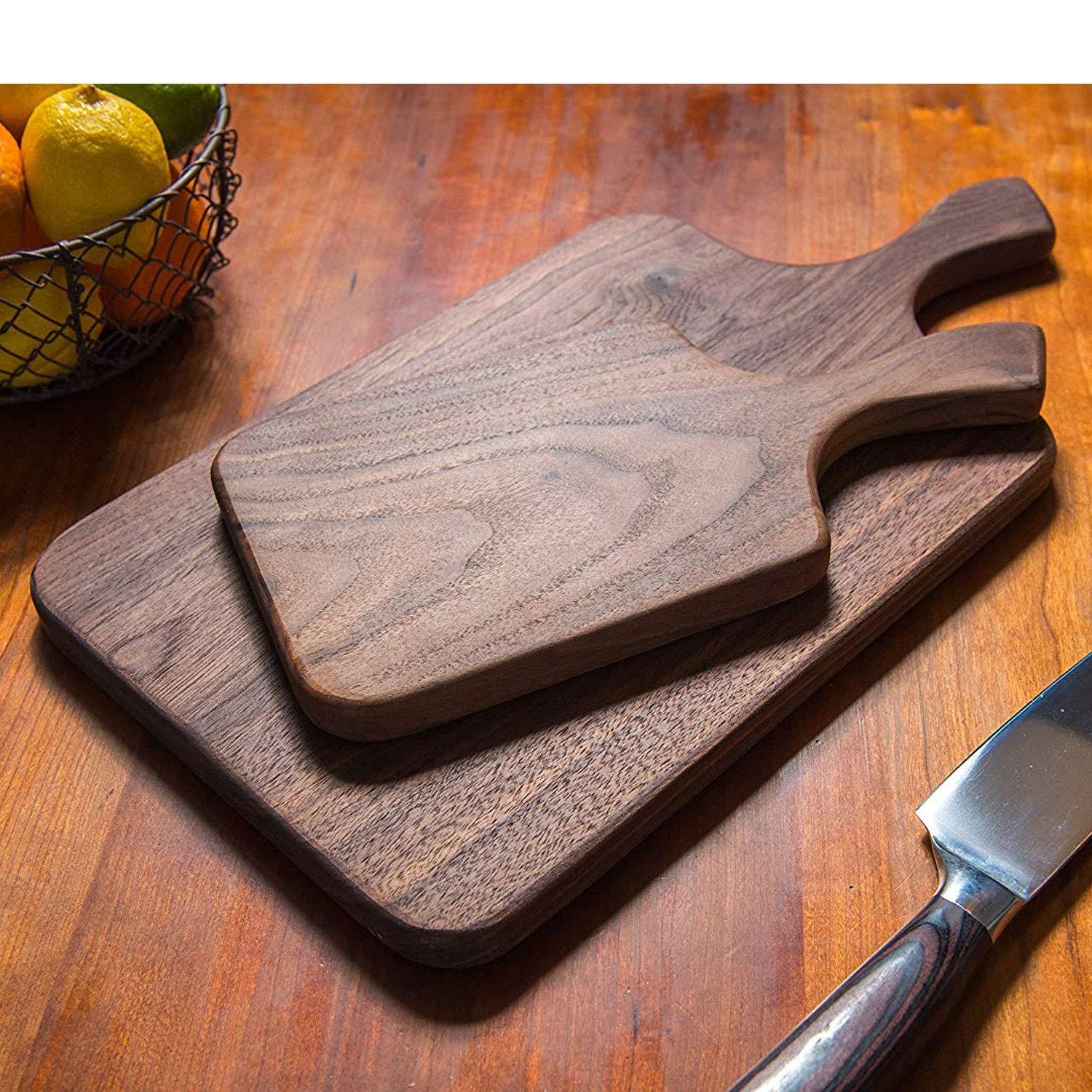 Brazos Home Dark Walnut Wood Cutting Board for Kitchen, Seasoned, Chopping Board, Wood Cheese Board, Charcuterie Platter, Ideal for Serving or Chopping Fruit, Vegetables, Cheese or Meat, 11x6, Small