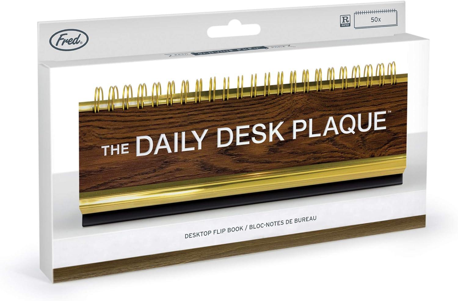 Genuine Fred Daily Desk Plaque Desktop Flip Book, Assorted