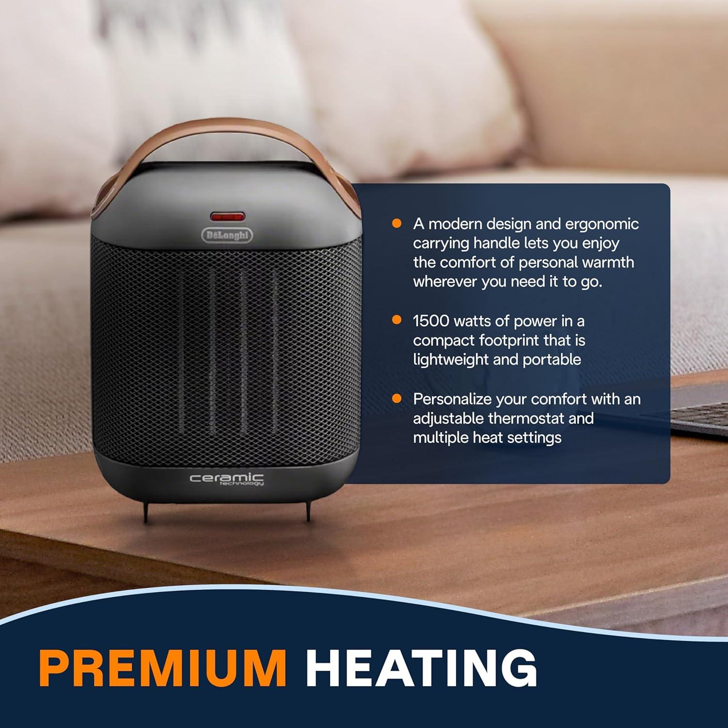 De'Longhi Capsule 1,500 Watt Electric Compact Heater