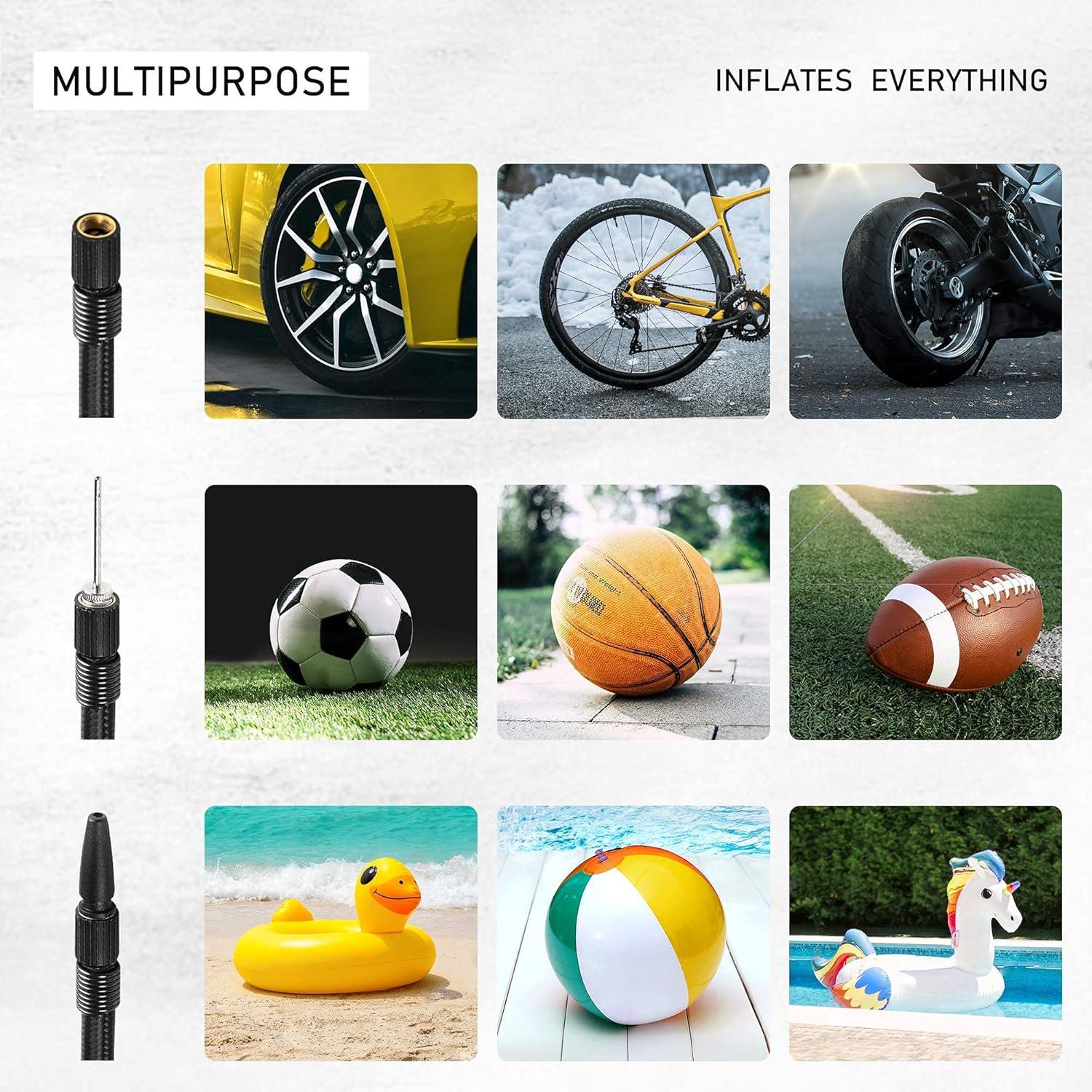 Kensun Air Compressor for Tires - Portable Tire Inflator Air Pump for Car - Electric Tire Compressor for Home and Car - Air Compressor Tire Pump - Air Pump for Cars, BIkes, And Inflatables