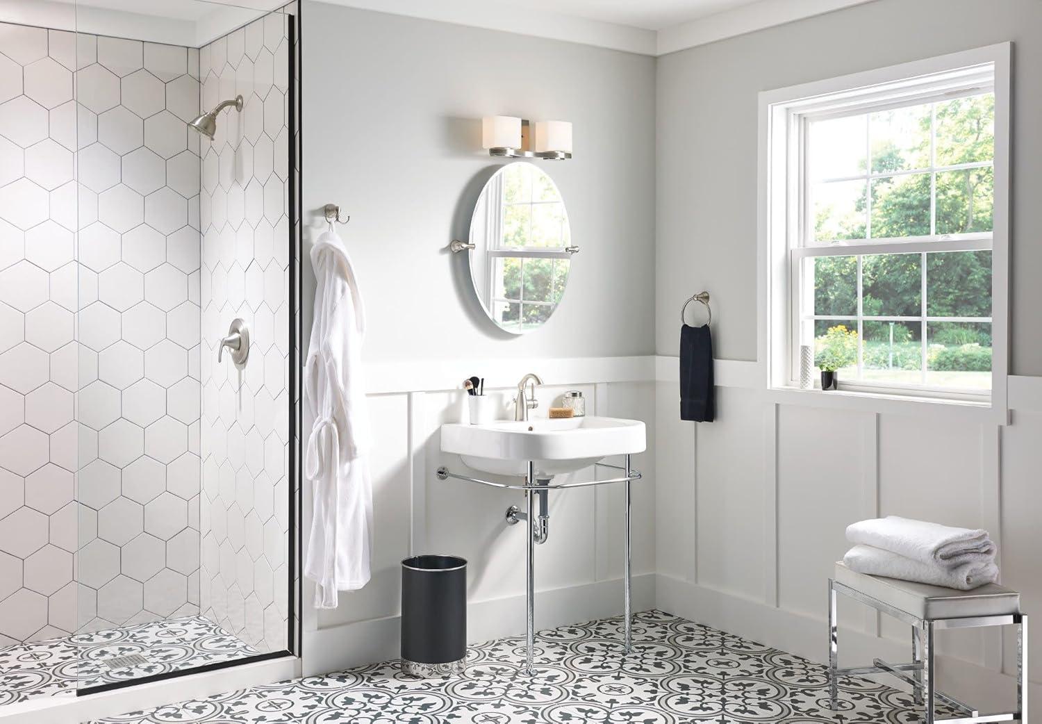 Moen Sarona Single Hole Bathroom Faucet with Drain Assembly and Optional Deckplate