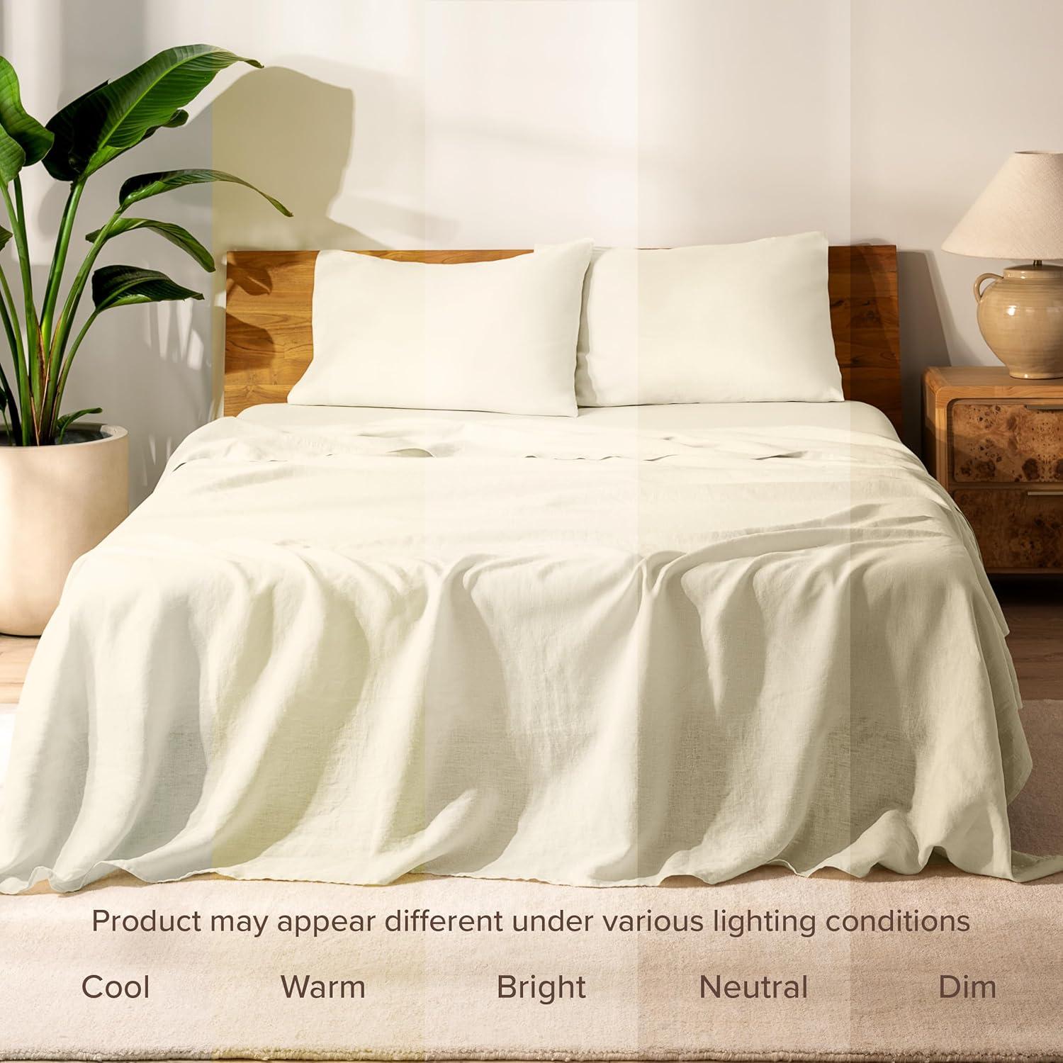 Bare Home 100% Linen Sheet Set