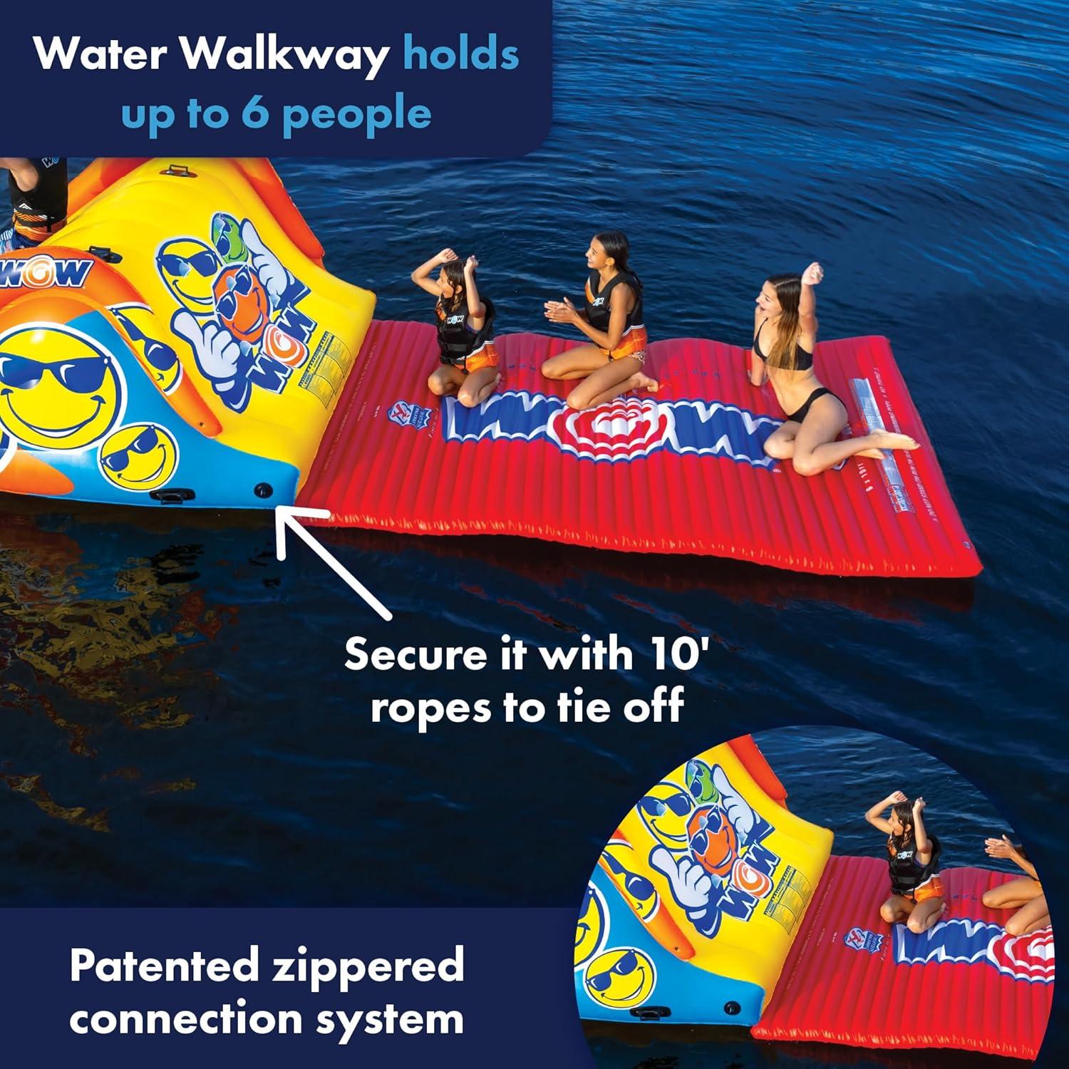 WOW Sports Slide N Smile Slide with Walkway for boating, lakes and pools