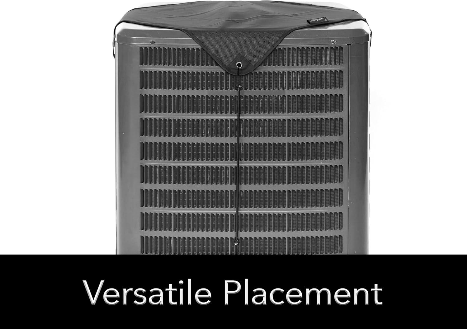 Covermates Mesh Top Air Conditioner Cover – Outdoor Protection for AC Units, Ultima 600D Polyester, Mesh Top 34W x 34D, Ripstop Black