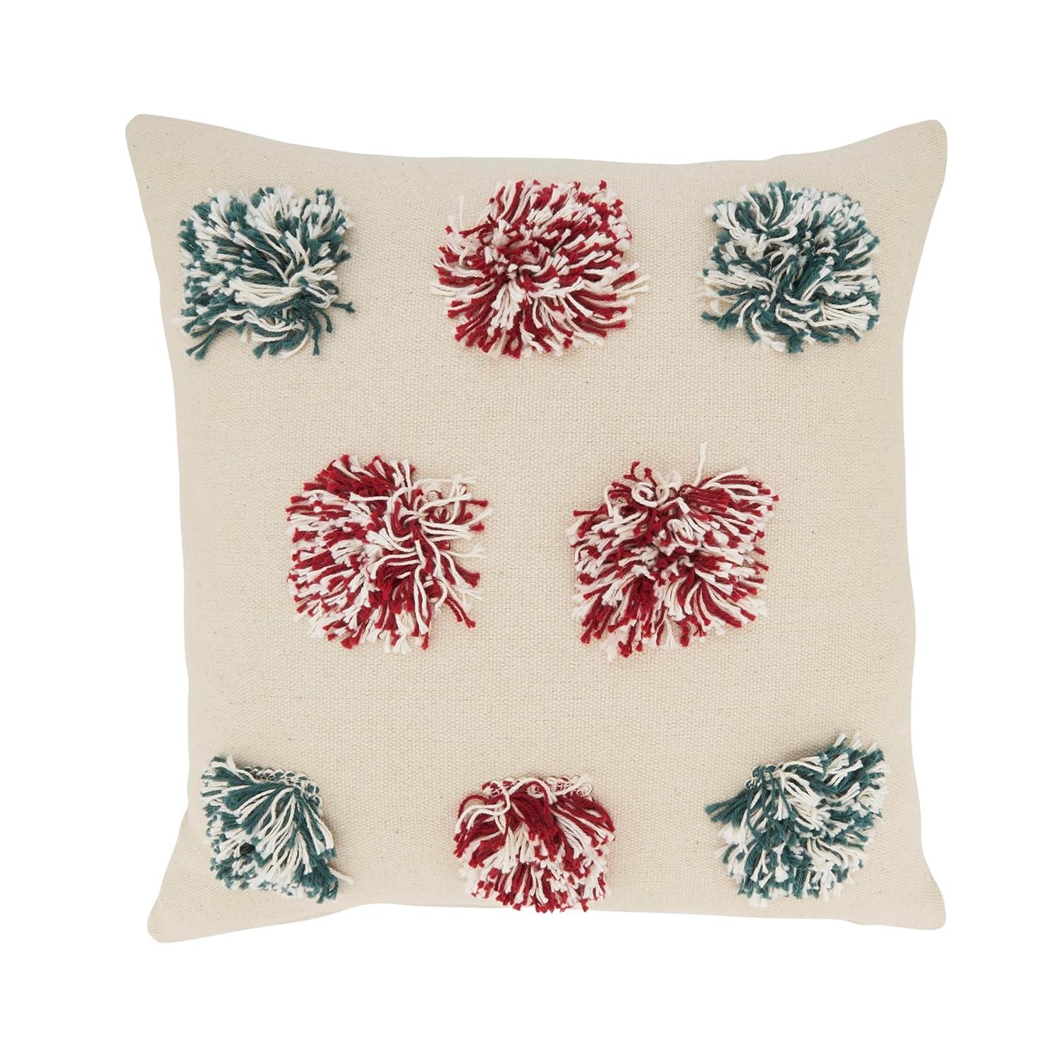 Saro Klani Collection Tassels Cotton Throw Pillow