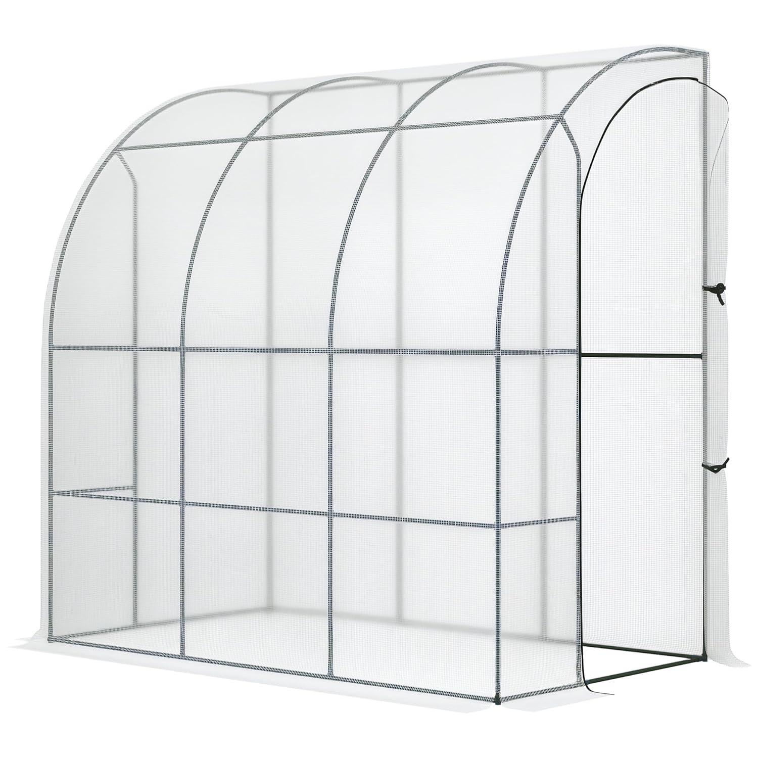Outsunny 84" W x 84" D Lean-To Greenhouse