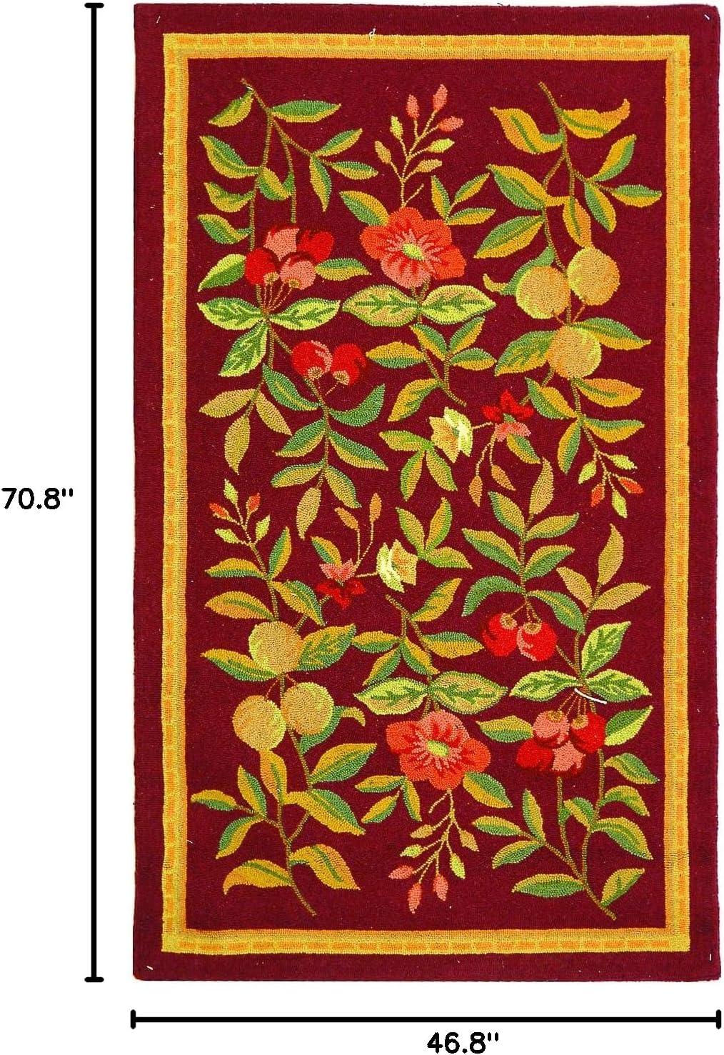 Chelsea HK210 Handmade Area Rug - 3'9"x5'9" - Burgundy - Safavieh