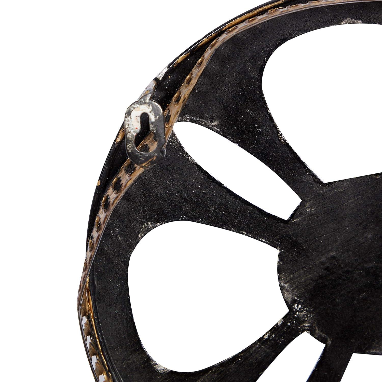 DecMode Black Metal Reels Film Wall Decor