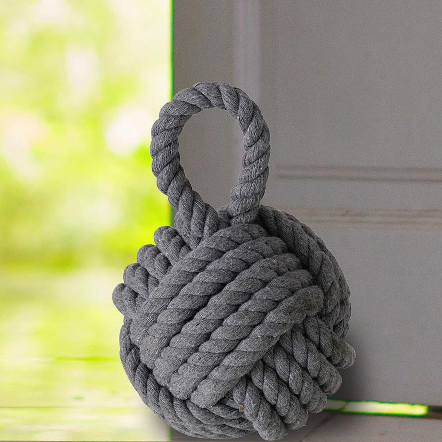Whole House Worlds Monkey Knot Jute Weighted Floor Stop