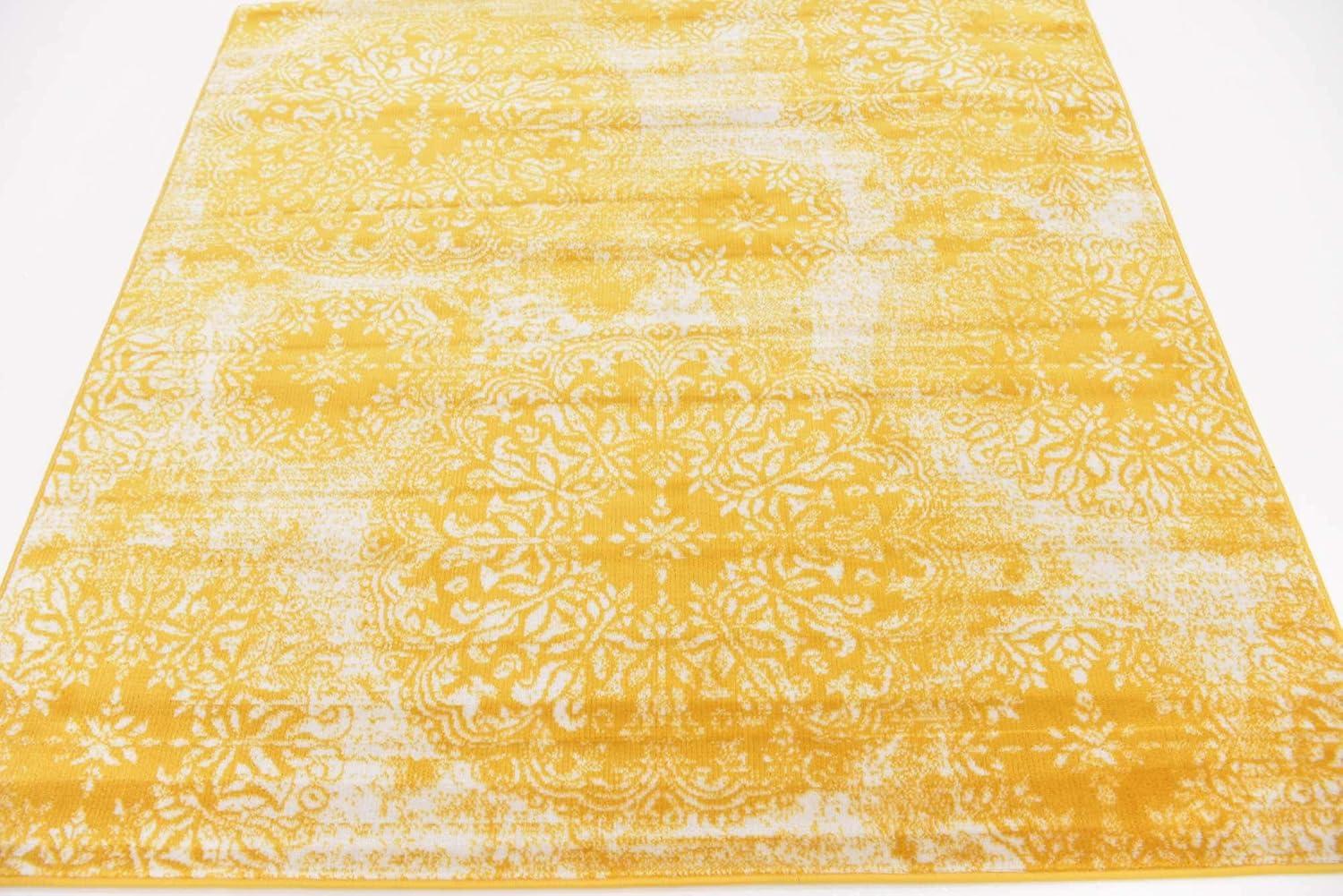 Unique Loom 6' 0 x 6' 0 Sofia Grand Yellow Area Rug
