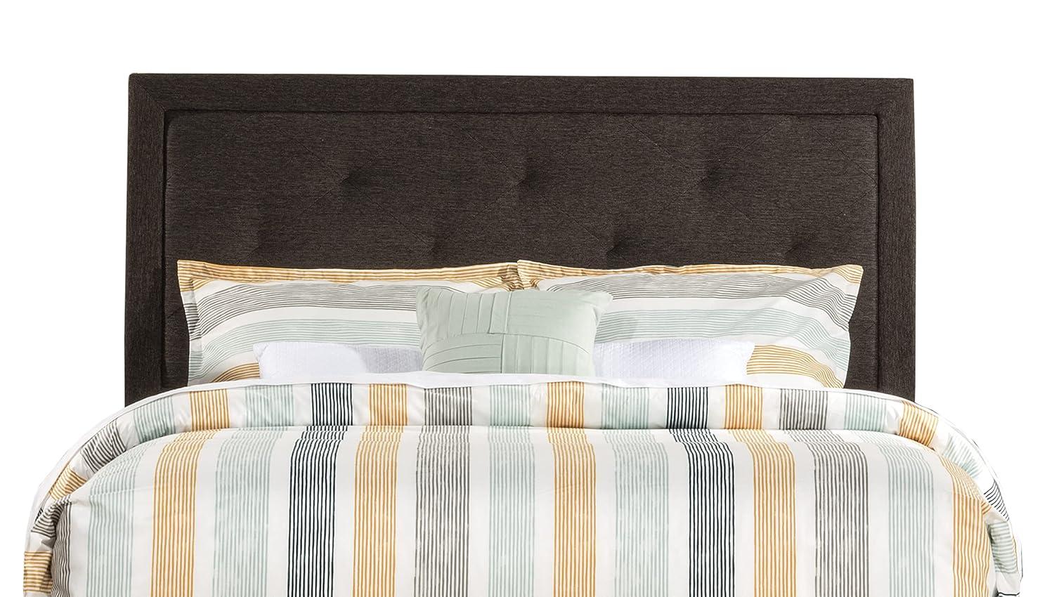 Hillsdale Furniture Becker Upholstered Full Headboard, Black/Brown