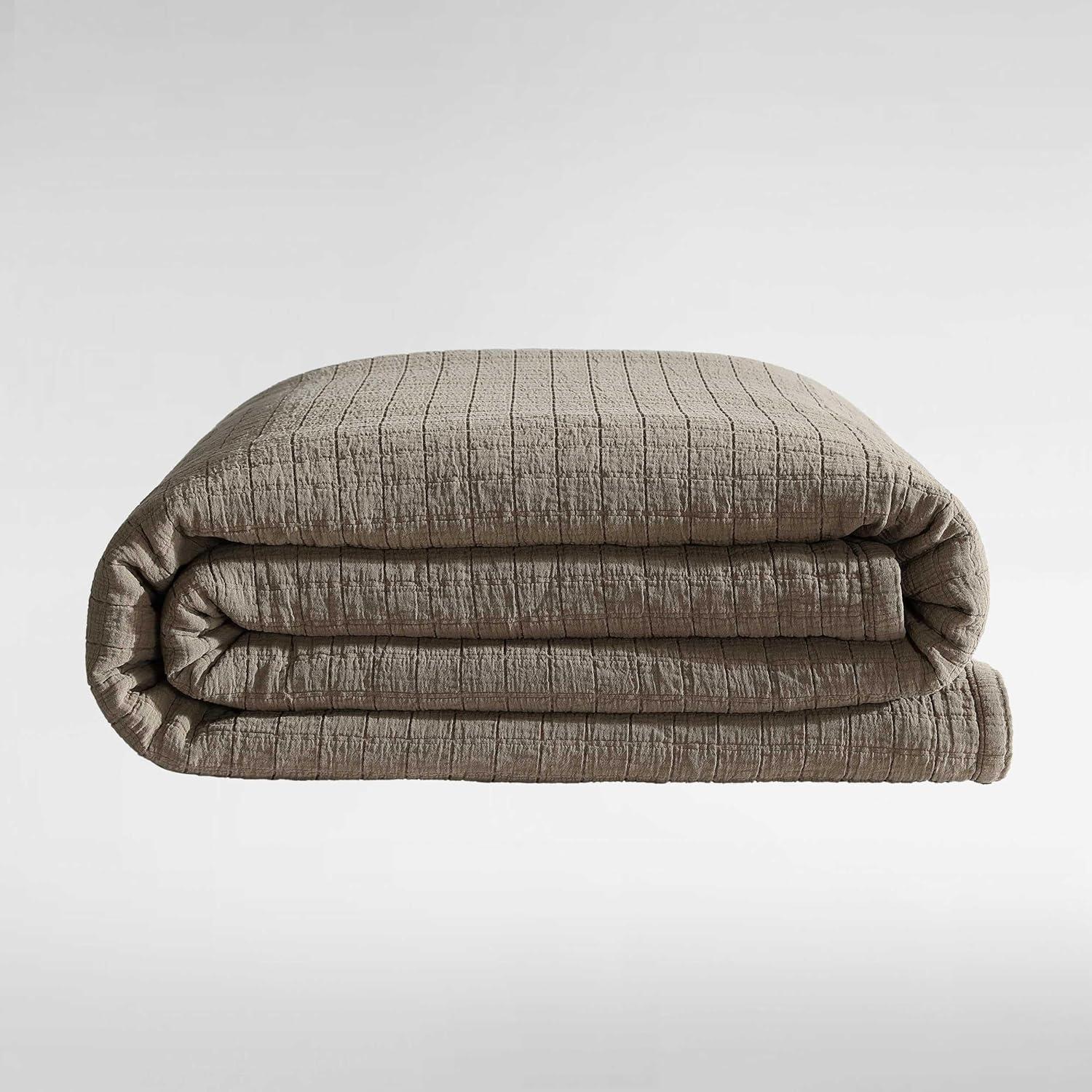 Calvin Klein Essential Garment Washed Solid Reversible Cotton Coverlet