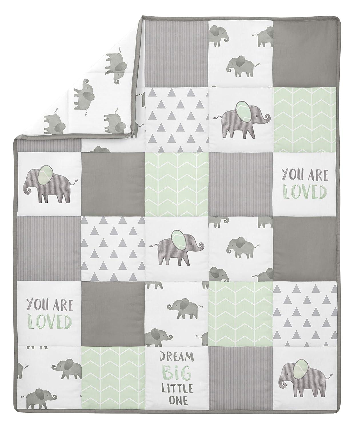 Elephant 4 Piece Crib Bedding Set