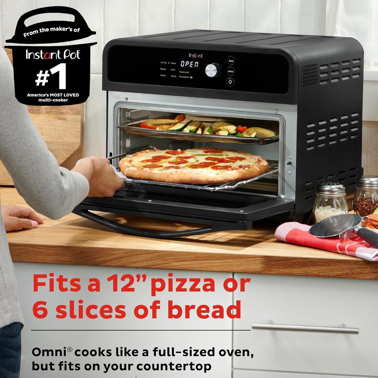Instant 6026917 Programmable Air Fryer Oven, Black