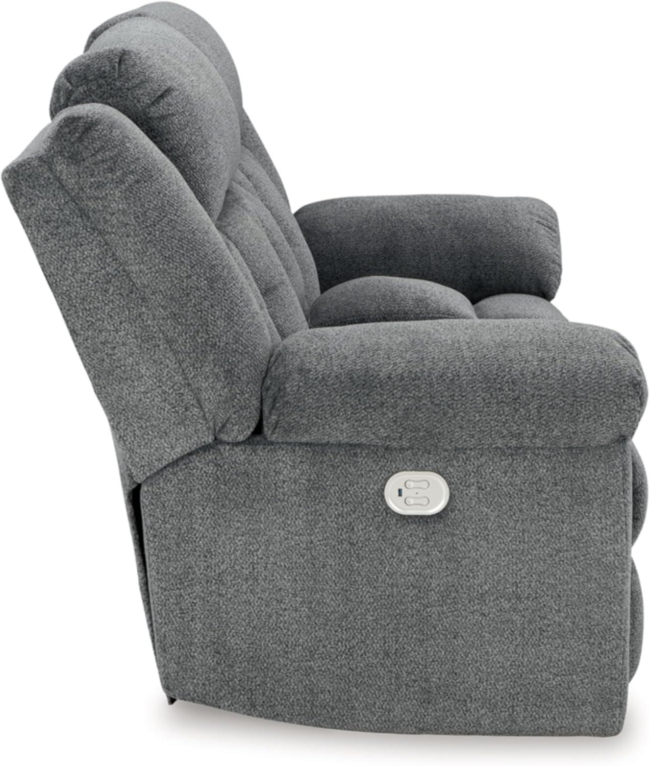 Ashley Furniture Tip-Off Slate Power Reclining Loveseat