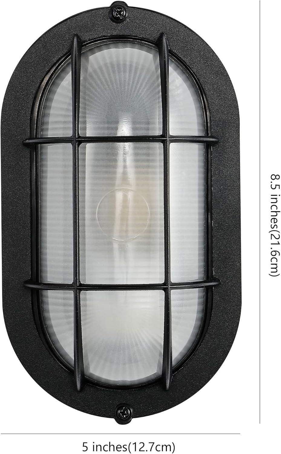 Elora Outdoor Wall Sconce Lights (Set of 2) - Textured Black - Safavieh.