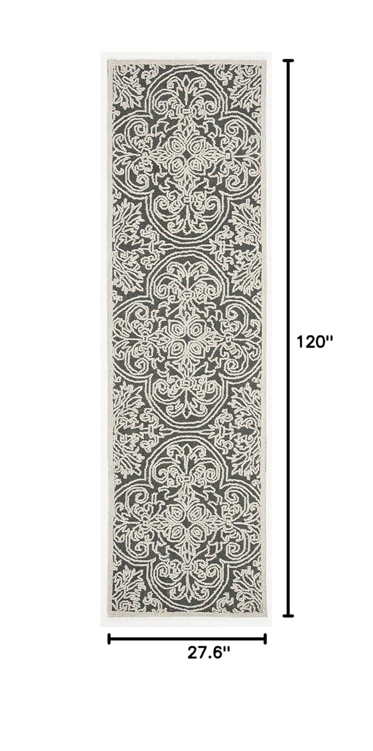Trace TRC101 Hand Tufted Runner Rug - Dark Grey/Light Grey - 2'3"x10' - Safavieh.