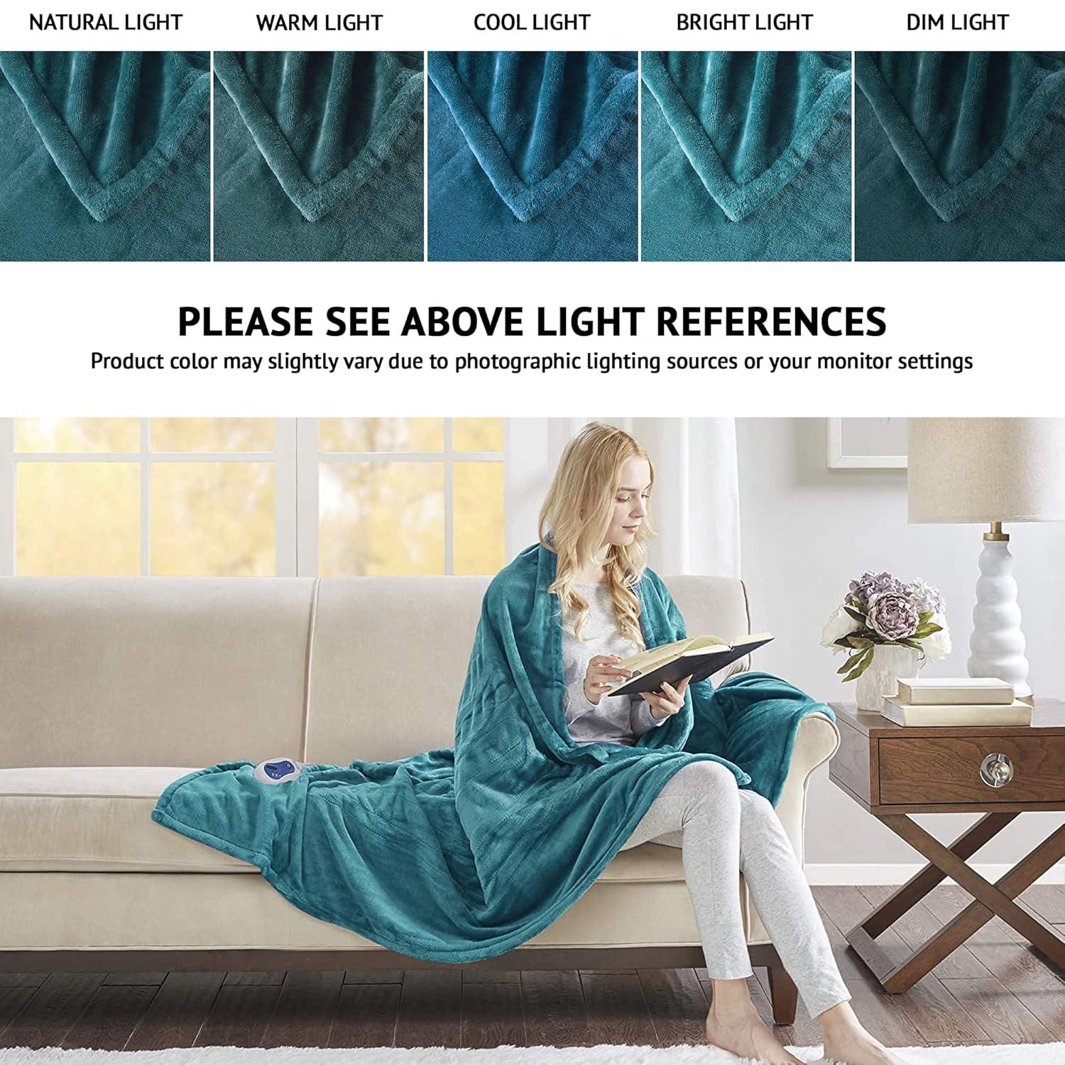 Beautyrest Heated Plush Oversized Throw