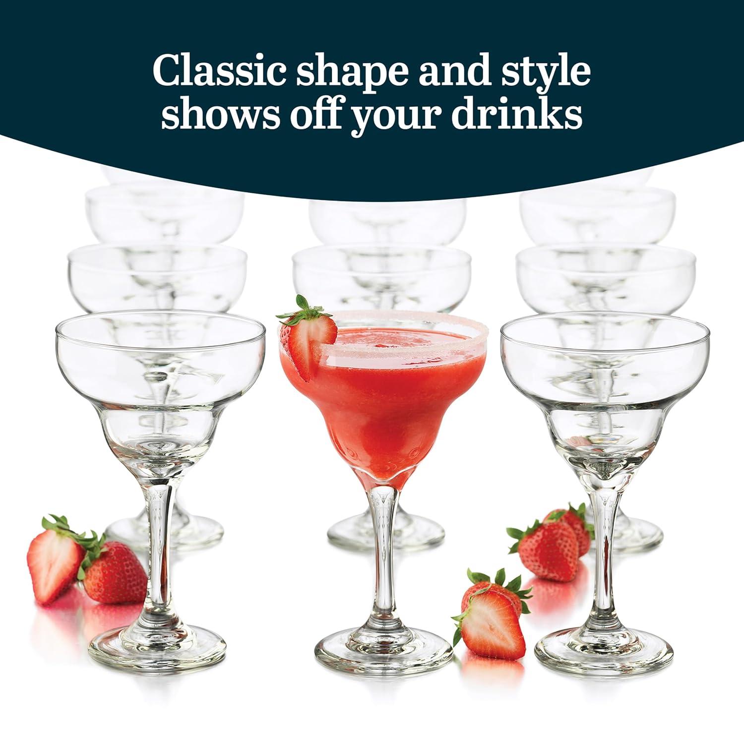 Libbey Margarita Party Glasses, 9 ounce, Set of 12