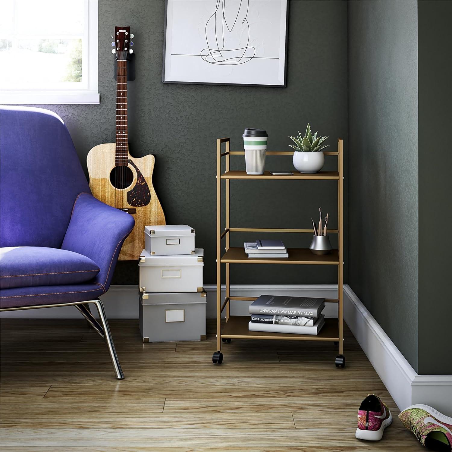 Novogratz Helix Metal Bar Cart