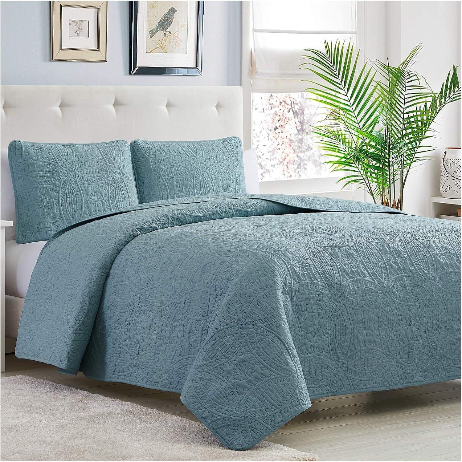 Mellanni Ultrasonic Quilted Coverlet Set