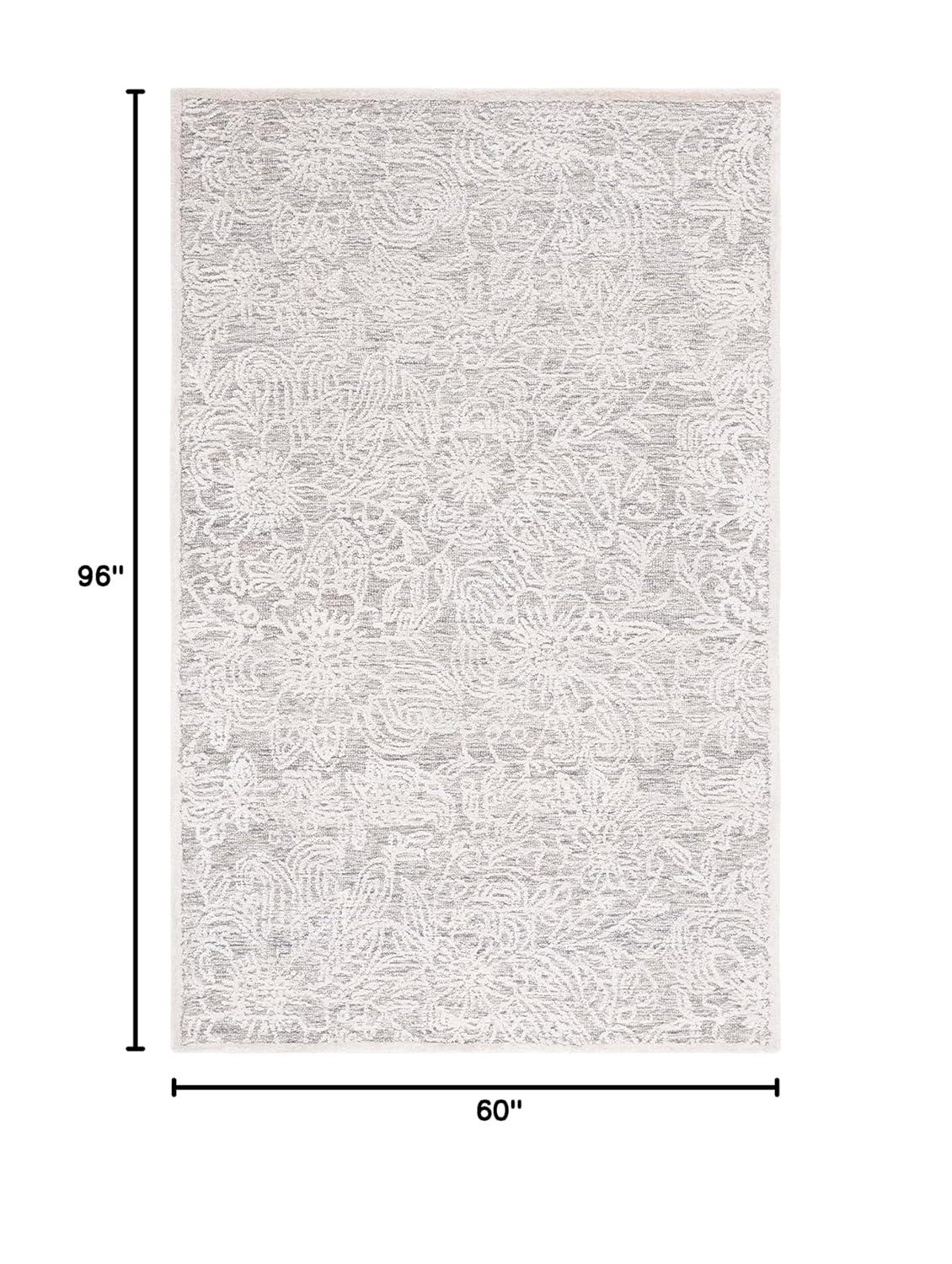 Charlton Home® Bateh Hand Tufted 60% Wool, 20% Bamboo Silk, 20% Cotton With Cotton Backing Floral Rug
