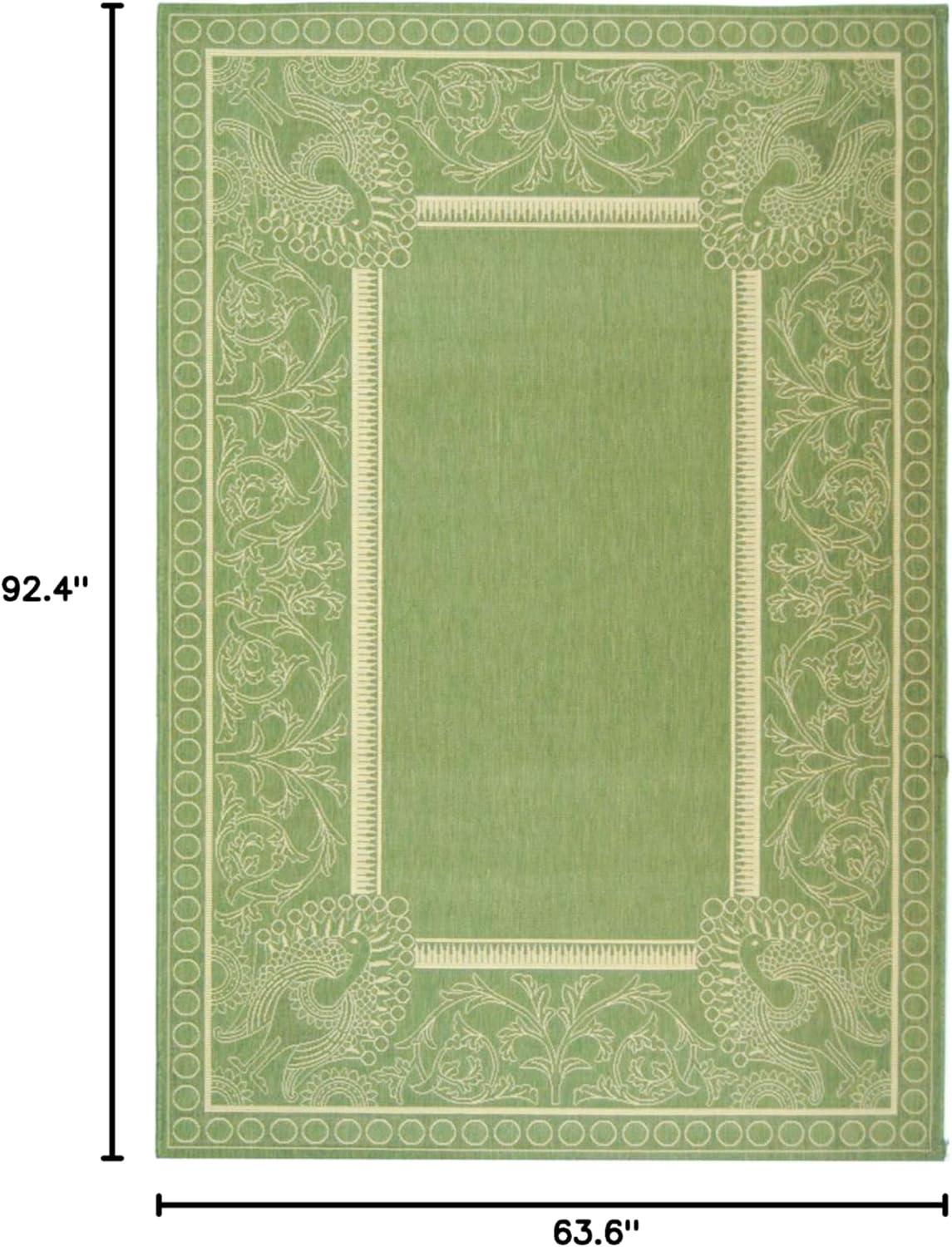 Courtyard CY2965 Power Loomed Indoor/Outdoor Area Rug - Olive/Natural - 5'3"x7'7" - Safavieh.