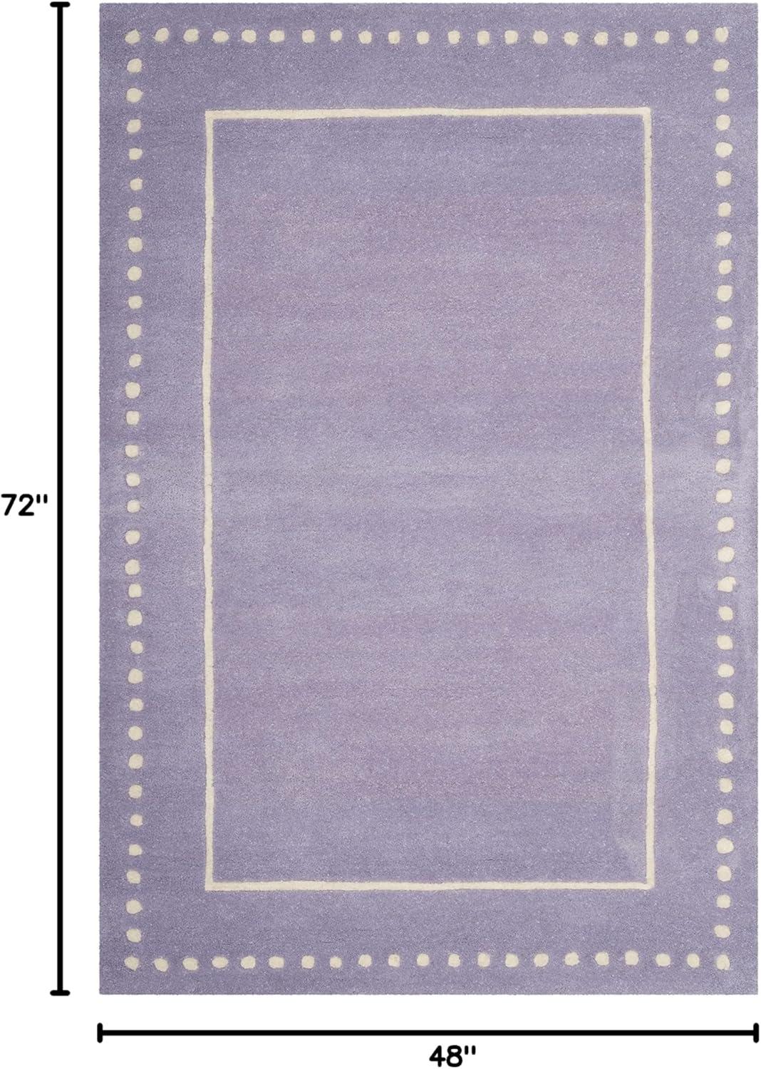 Bella BEL151 Hand Tufted Area Rug - Lavander/Ivory - 4'x6' - Safavieh.
