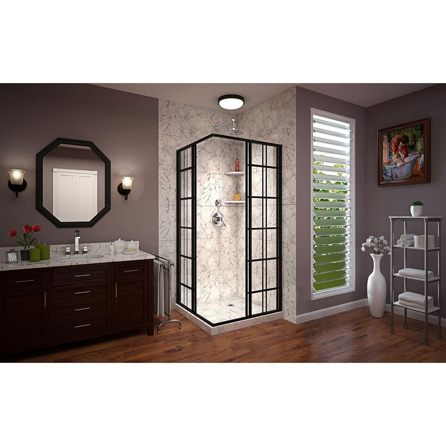 French Corner 40.5" x 72" Square Sliding Shower Enclosure
