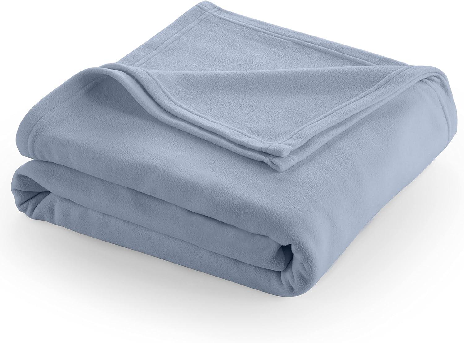 Slate Blue Full Size Lightweight Fleece Blanket